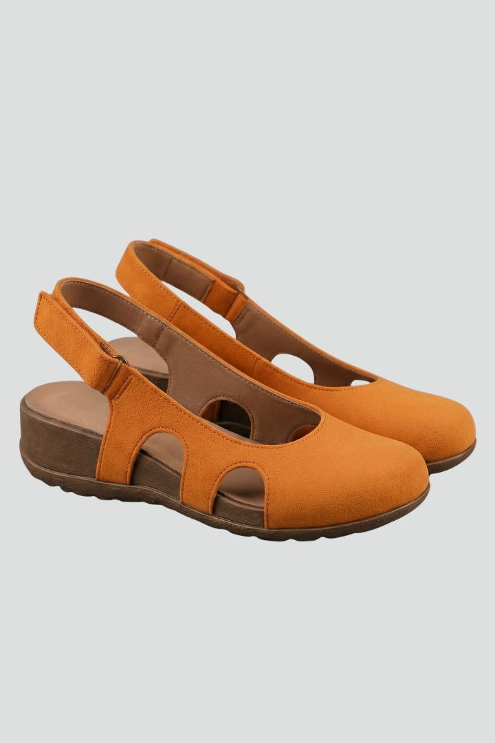 Women's orthopaedic comfort sandals with adjustable straps, cushioned sole for foot support.
