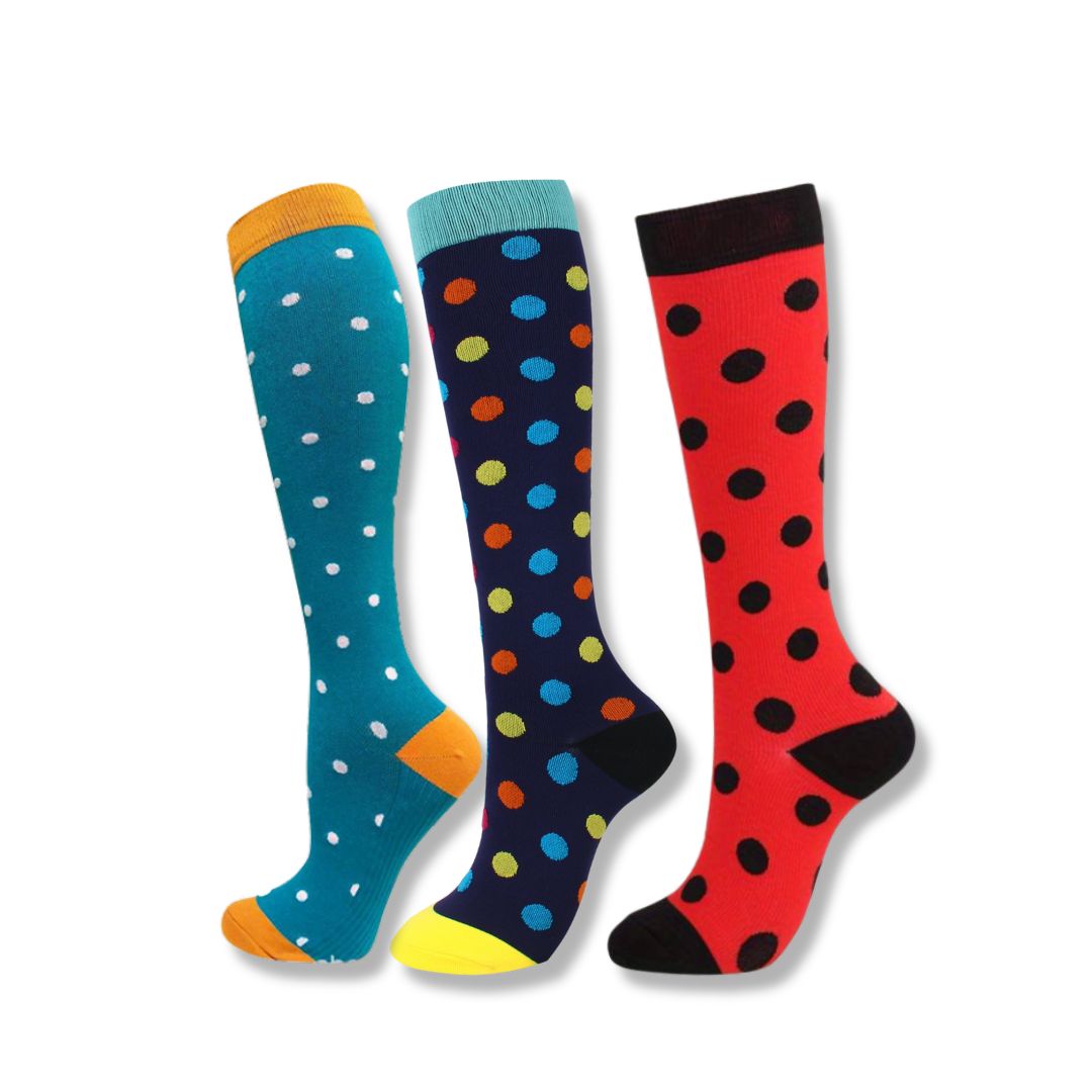 Pregnancy support compression socks for women, easing leg discomfort & reducing swelling.