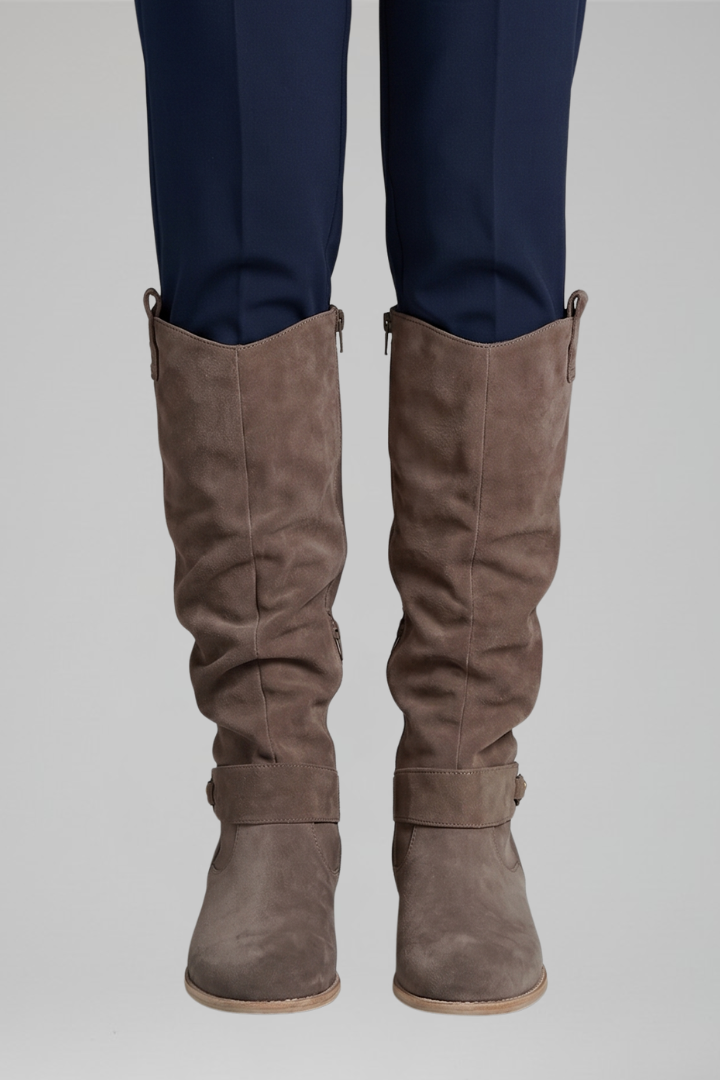 Comfortable fall/winter women's orthopaedic knee-high boots with side zipper, great supportive casual footwear.