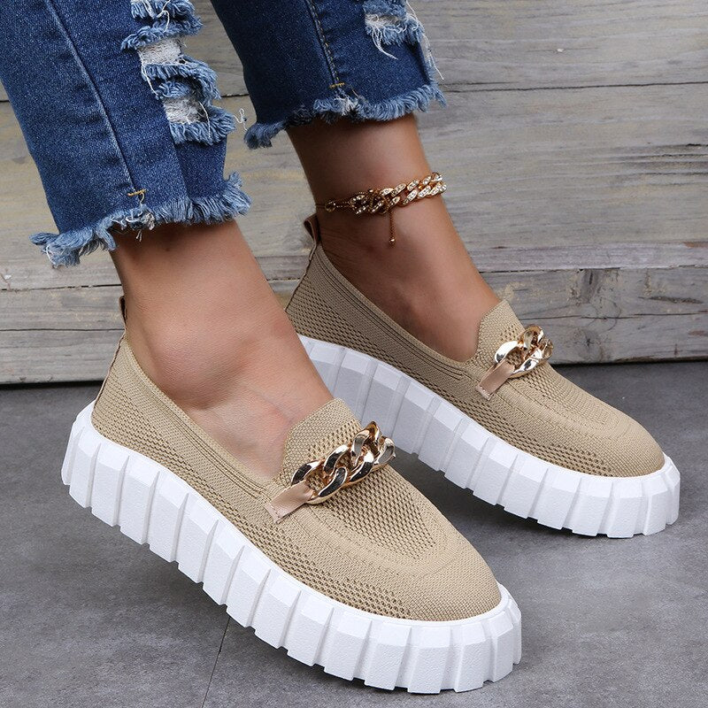 Comfortable women's orthopaedic sports footwear with a stylish platform sole. Great for walking & active women.