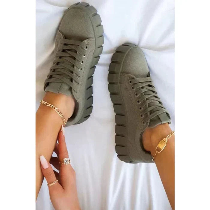 Trendy women's platform sports footwear with orthopaedic support. Perfect for an active lifestyle & casual chic.