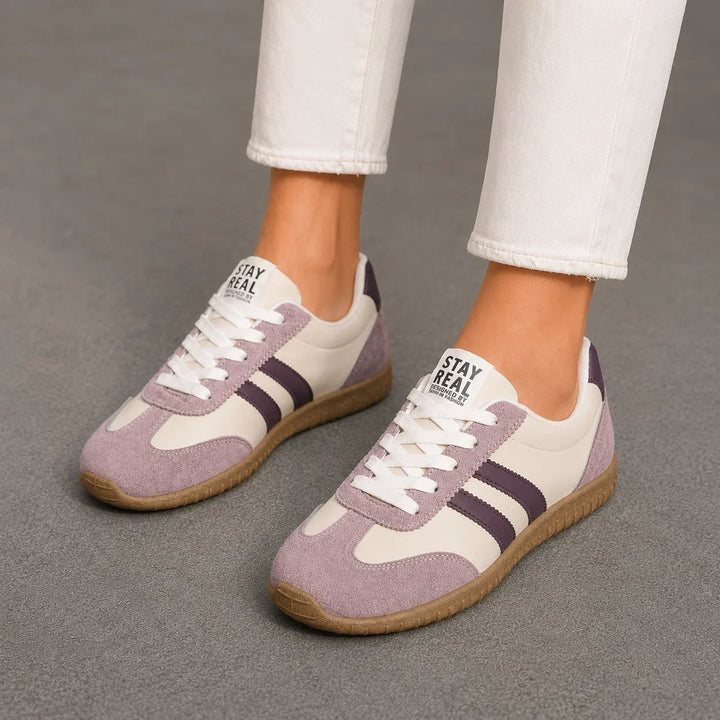 Stylish Women's Orthopaedic Trainers, featuring arch support & wide fit for daily comfort & supportive walks.