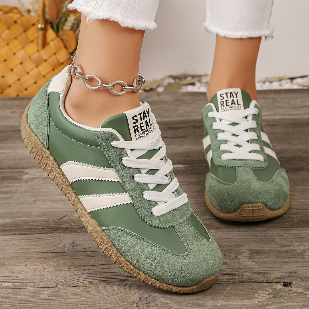 Green Women's Orthopaedic Trainers with arch support & wide fit, perfect comfort shoes for daily walking.