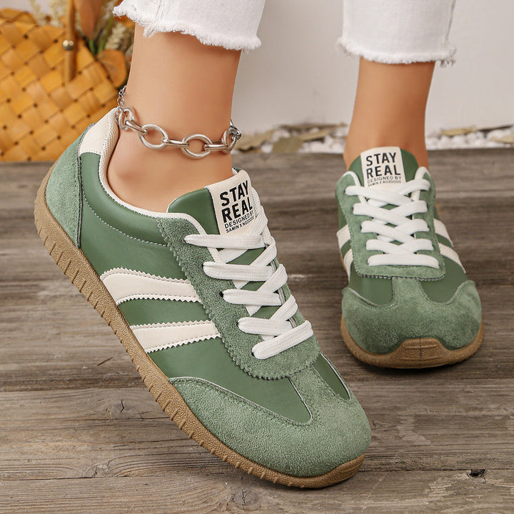 Green Women's Orthopaedic Trainers with arch support & wide fit, perfect comfort shoes for daily walking.