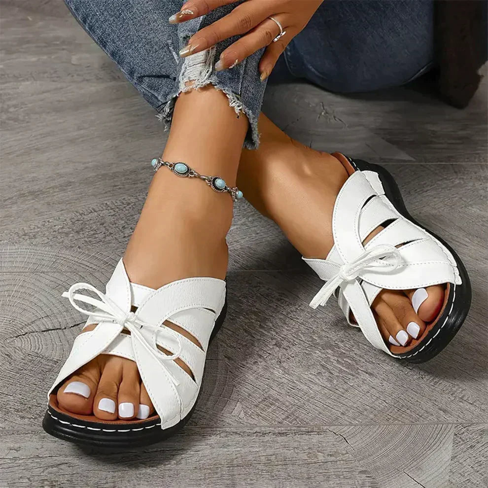 Comfortable ladies' orthopaedic wedge sandals, ideal for casual summer wear.