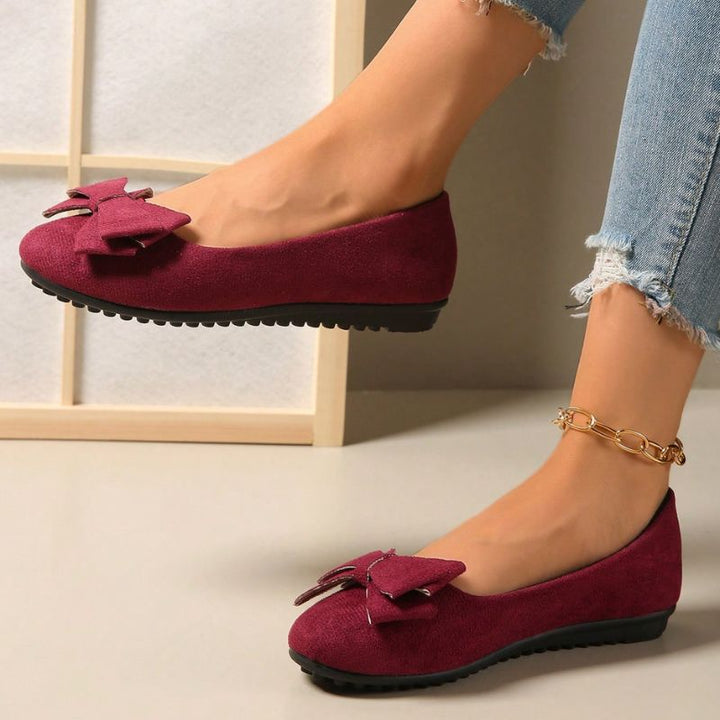 Women's comfortable orthopaedic wide fit ballet flats for elegant daily wear.