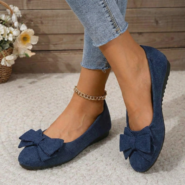 Comfortable wide fit orthopaedic ballet flats for women, enhancing foot well-being.