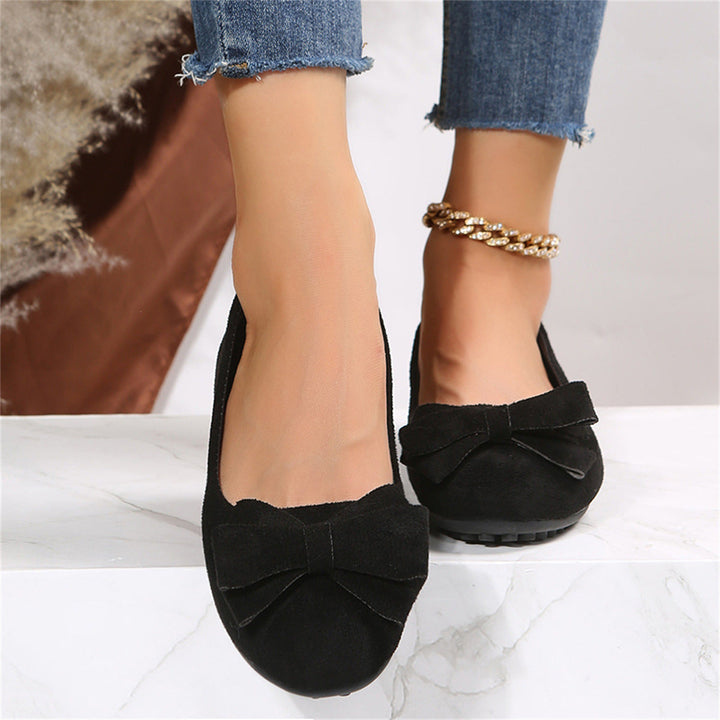 Supportive women's flats: wide fit, orthopaedic ballet style for maximum comfort.