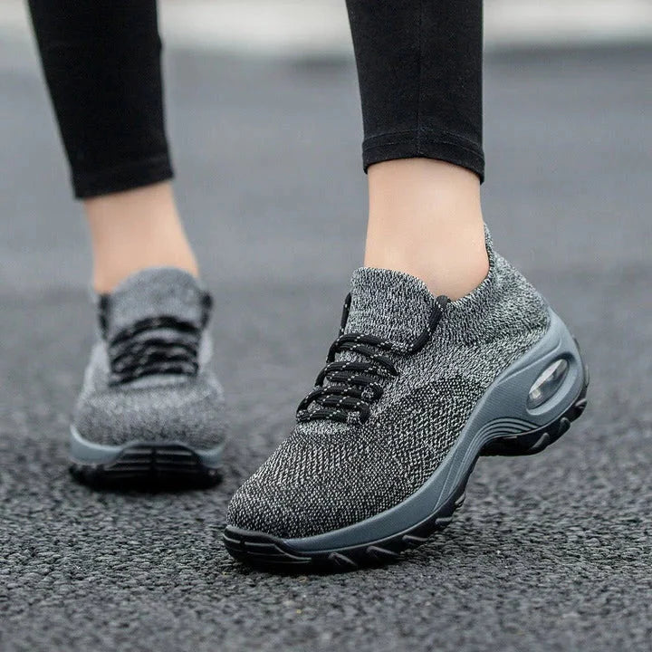Comfortable women's orthopedic shoes with air cushion support, ideal for daily wear, walking, and arch stability.