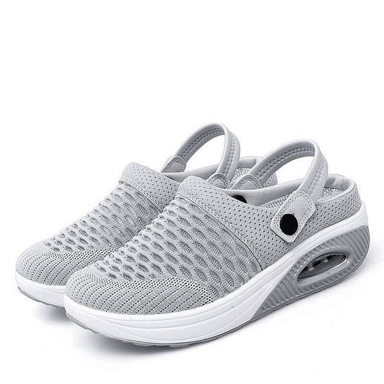Women's orthopedic air cushion walking shoes for comfort and pain relief. Features arch support.