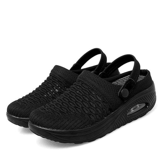 Comfortable women's air cushion walking shoes, stable and supportive for daily casual wear.