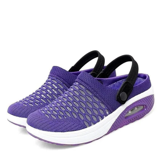 Women's orthopedic walking shoes featuring air cushion technology, arch support, and pain relief.