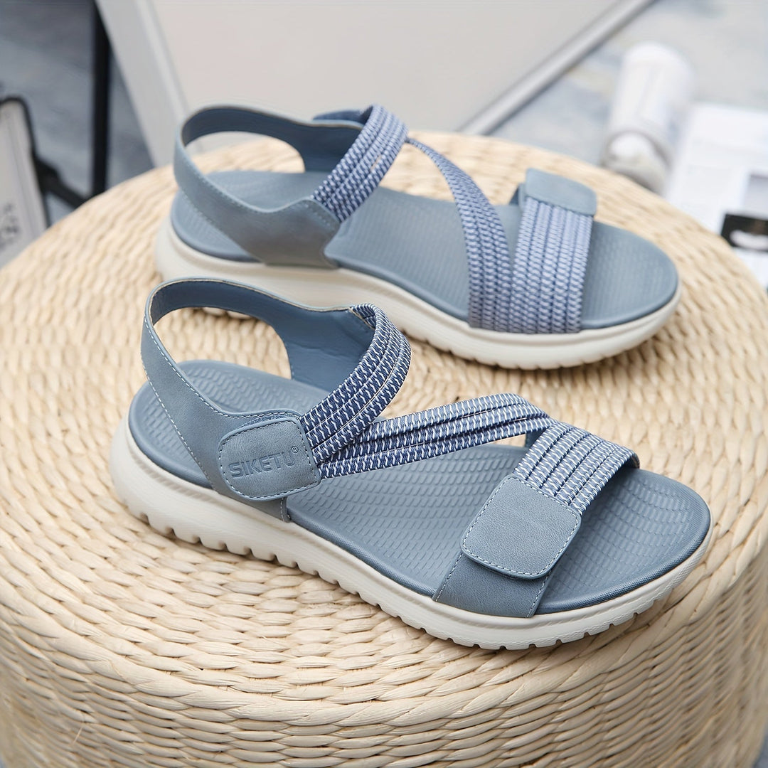 Comfortable women's walking sandals with arch support for foot pain relief and summer wear.