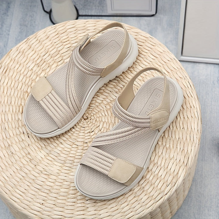 Supportive women's sandals featuring ergonomic arch support, ideal for plantar fasciitis.