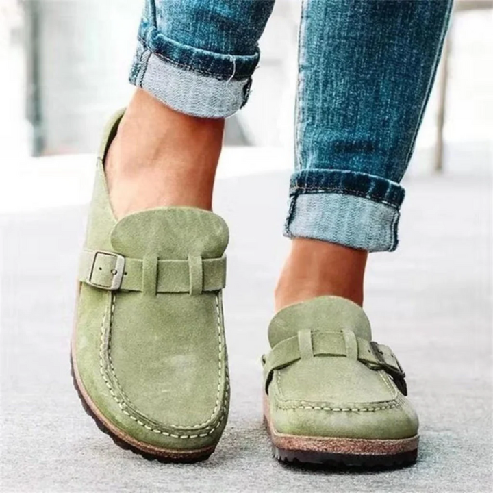 Casual women's orthopedic buckle sandals, perfect summer footwear for comfort & arch support.