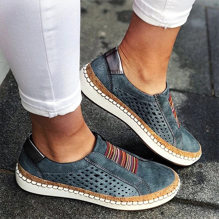 Comfortable women's orthopedic sneakers, offering bunion correction, arch support for flat feet & plantar fasciitis.