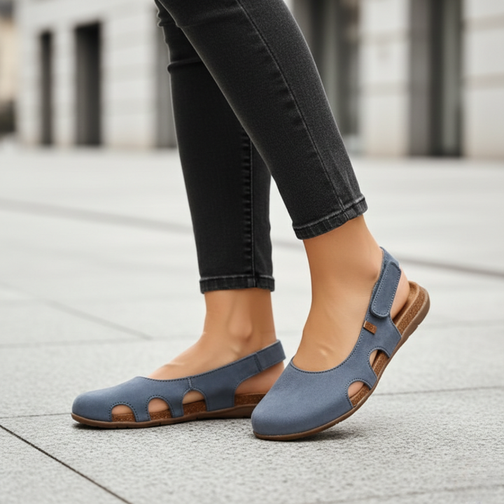 Women's walking sandals: closed-toe, slingback, orthopedic arch support ensures ultimate comfort & foot health.