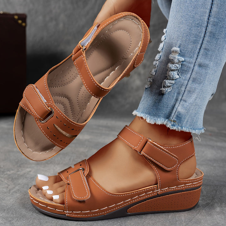 Stylish adjustable women's orthopedic sandals, comfortable for all-day wear and walking.