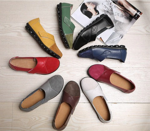 Health shoes for women: orthopedic comfort loafers, genuine leather, pain relief & foot support.