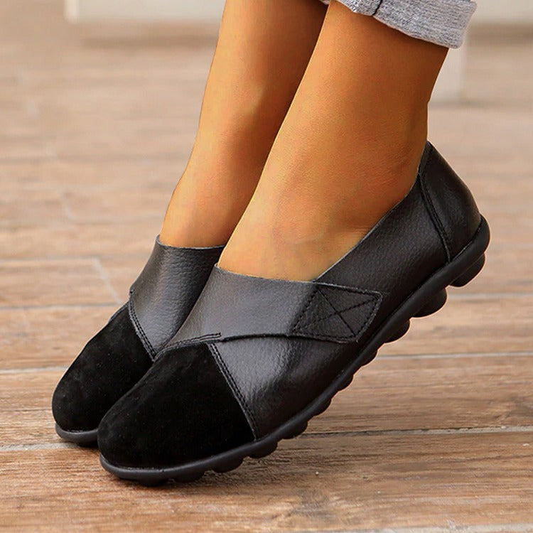 Women's orthopedic comfort loafers, genuine leather for all-day wear, support & pain relief.