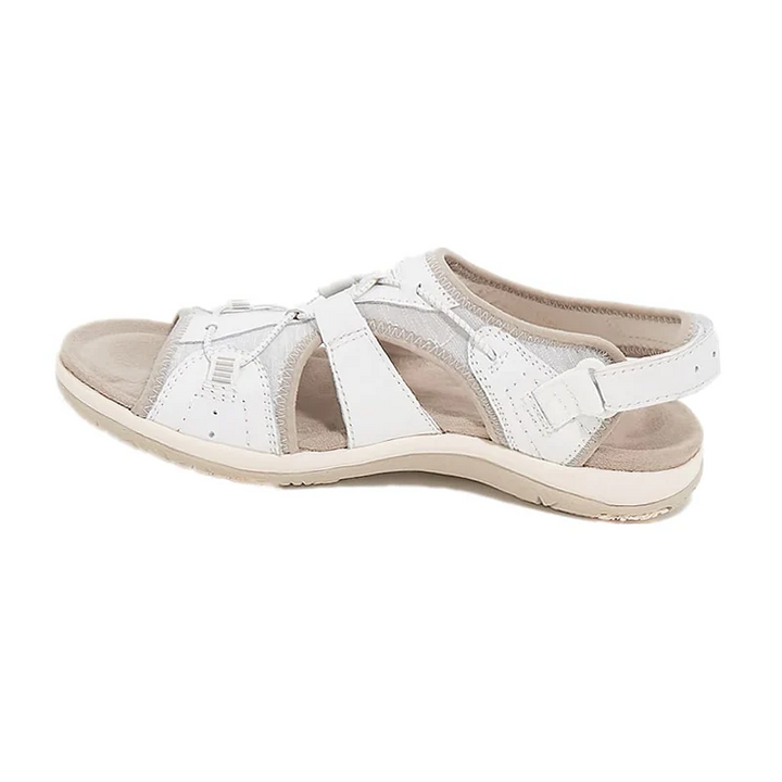 Stylish women's summer sandals, orthopedic comfort with adjustable crisscross straps. Great for versatile everyday wear.