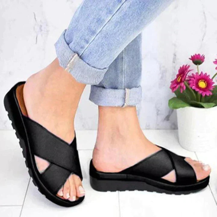 Comfortable women's walking sandals, slip-on, with all-day arch support for active summer days.