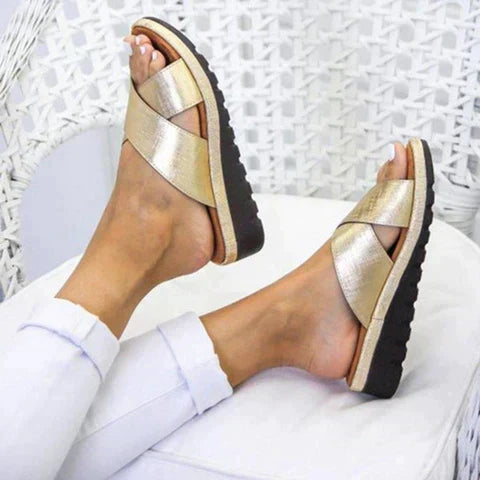Soft sole women's comfort sandals, orthopedic design, providing excellent arch support for daily wear.