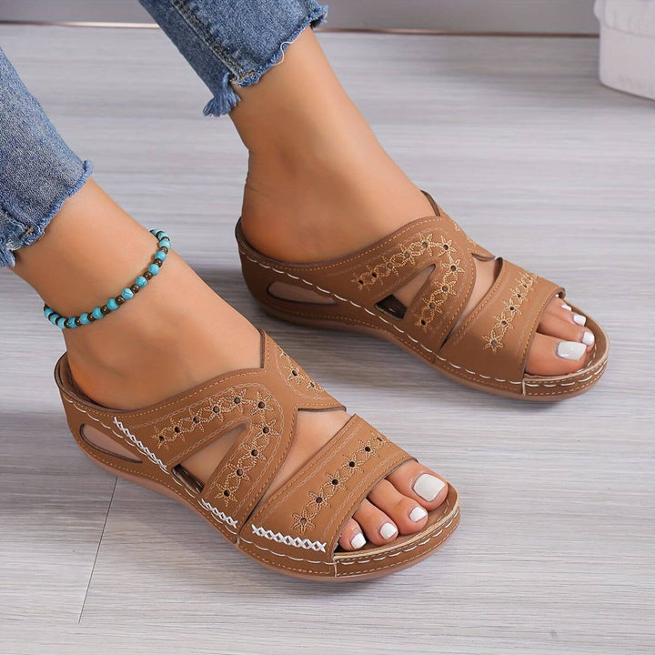 Elegant women's comfort sandals, with a slip-resistant sole, perfect for daily wear & summer activities.