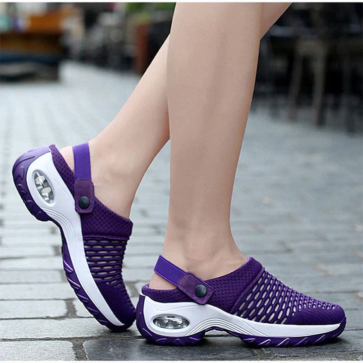 Women's orthopedic comfort sandals with breathable arch support for summer walking.