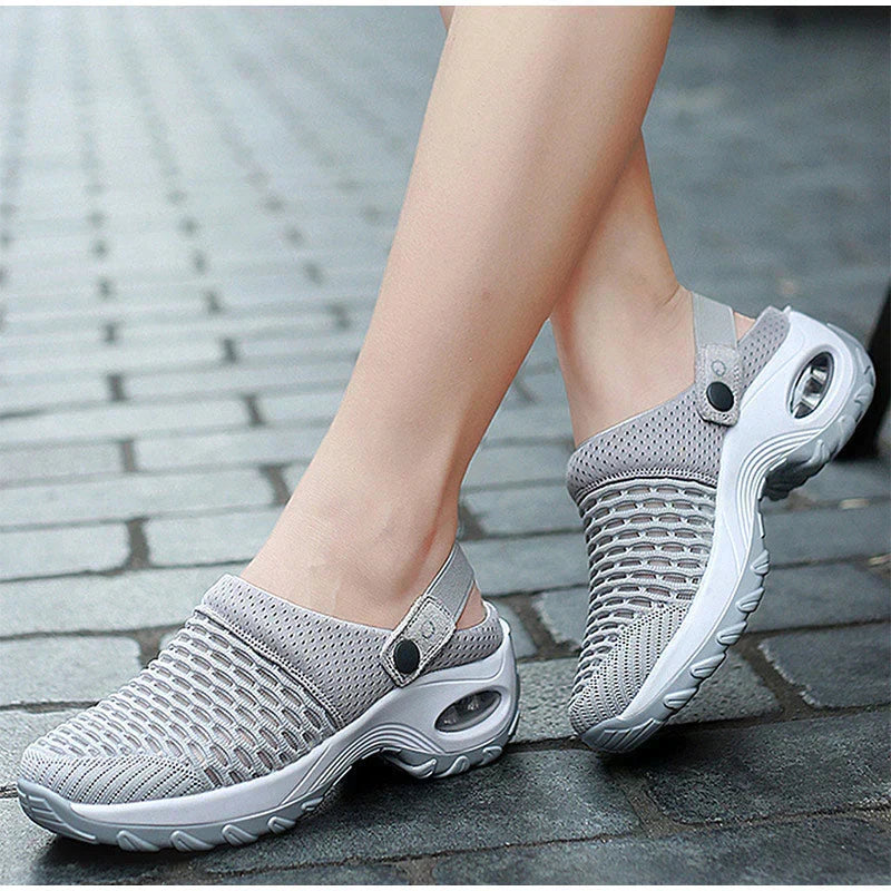 Stylish women's orthopedic sandals, arch support for comfortable foot health & casual summer wear.