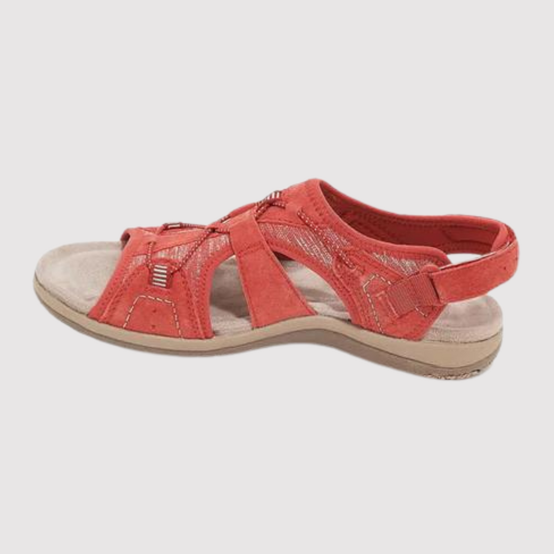 Orthopedic women's sandals with full foot support, comfort, and non-slip soles. Great for casual & active use.