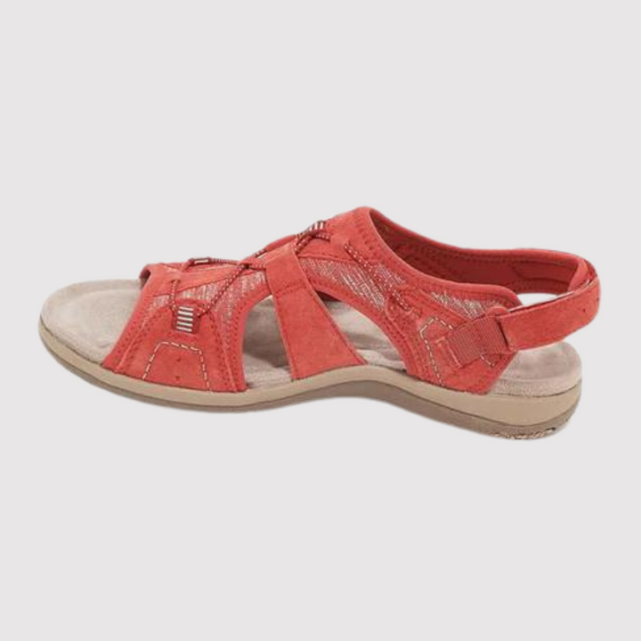 Orthopedic women's sandals with full foot support, comfort, and non-slip soles. Great for casual & active use.