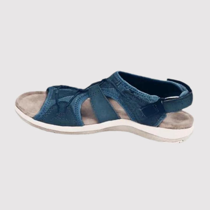 Women's comfort sandals featuring orthopedic arch and heel support, designed for ultimate foot pain relief.
