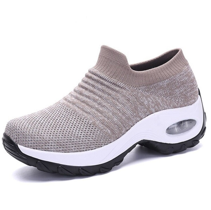 Women's cushioned walking shoes, ergonomic orthopedic design for daily comfort & support.