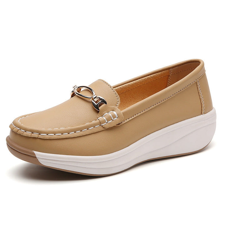 Women's orthopedic comfort slip-on loafers with arch support, ideal for casual everyday wear.