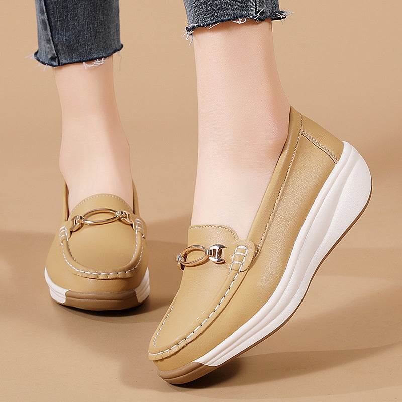 Stylish women's slip-on loafers offering orthopedic comfort & arch support for walking & daily wear.