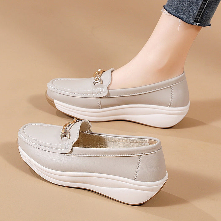 Walking flats: women's orthopedic slip-on loafers with excellent arch support for comfortable steps.