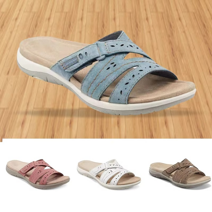 Women's orthopedic comfort summer sandals with adjustable strap, perfect for everyday walking & arch support.
