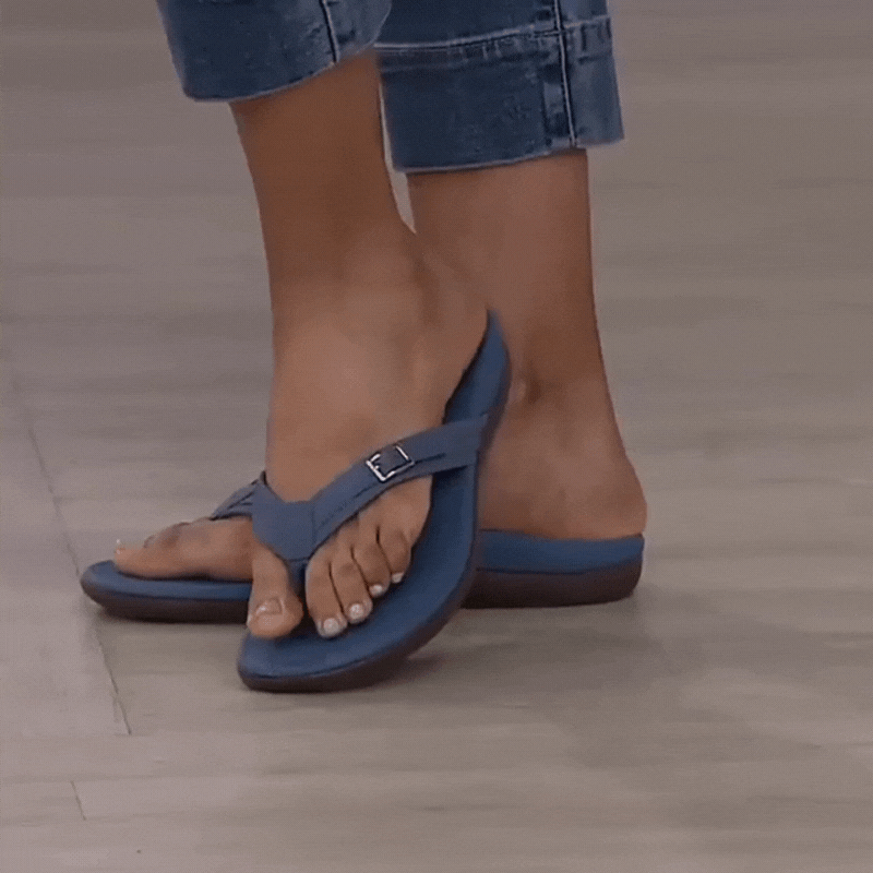Women's orthopedic arch support flip-flops, perfect for summer comfort, daily wear & active casual footwear.