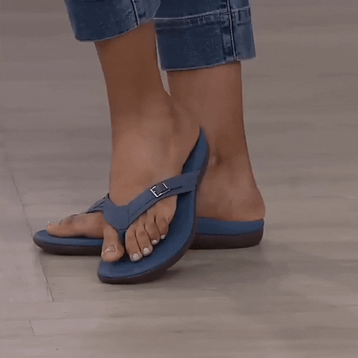 Women's orthopedic arch support flip-flops, perfect for summer comfort, daily wear & active casual footwear.