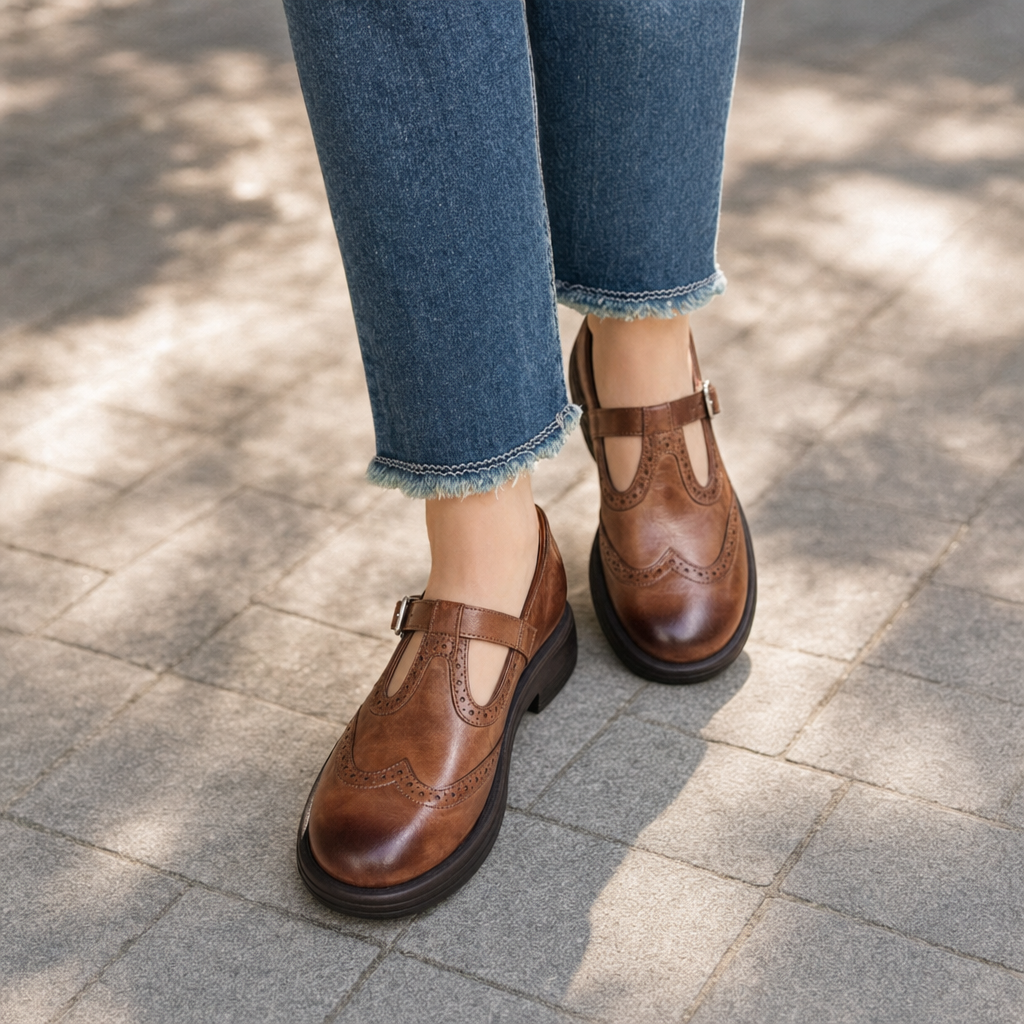 Stylish Women's Mary Jane comfort shoes, ideal for everyday wear, featuring orthopedic arch support.