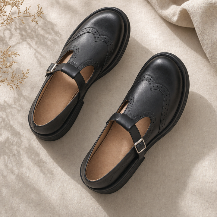 Orthopedic Mary Jane walking shoes for women, offering superior arch and foot support for all-day comfort.
