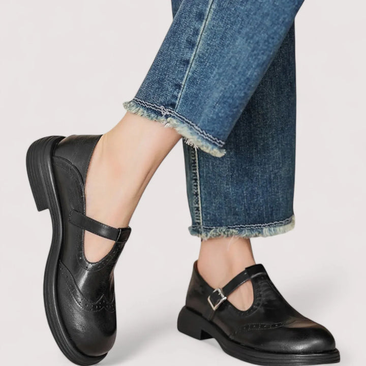 Comfortable Women's Mary Jane shoes with supportive straps, orthopedic design, and arch support.
