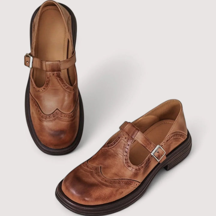 Elegant orthopedic Mary Jane shoes for women, providing foot support, walking comfort, and style.