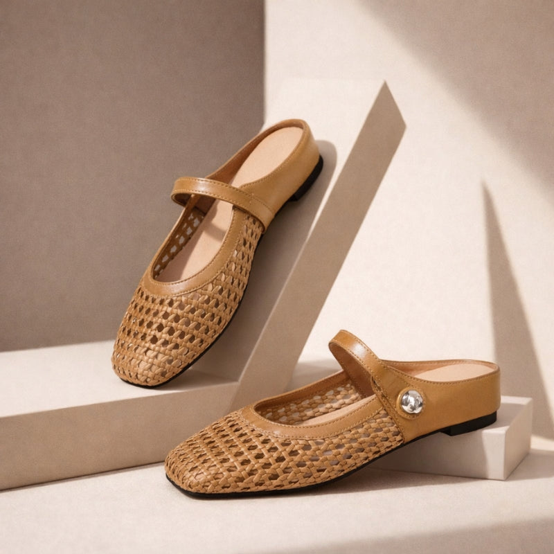 Orthopedic women's mule flats with comfortable, supportive soles. Perfect for casual everyday wear.