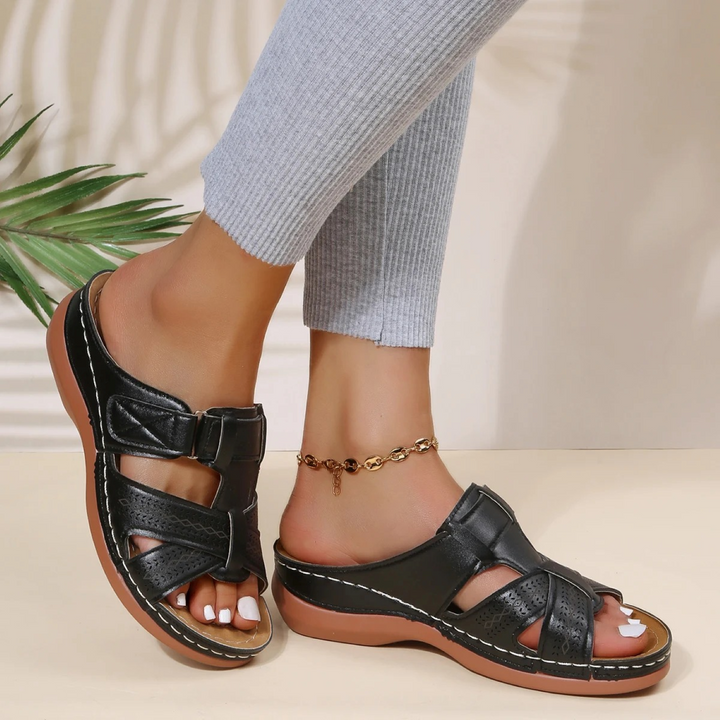 Women's orthopedic open-toe sandals, designed for ultimate comfort and foot health. Perfect for summer.