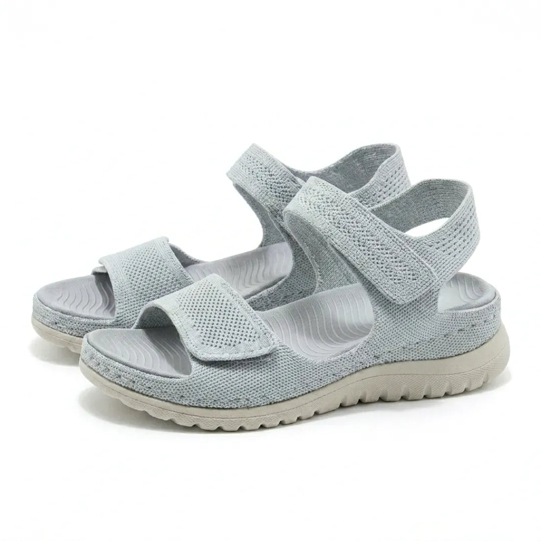 Casual women's summer sandals, orthopedic arch support & adjustable fit.