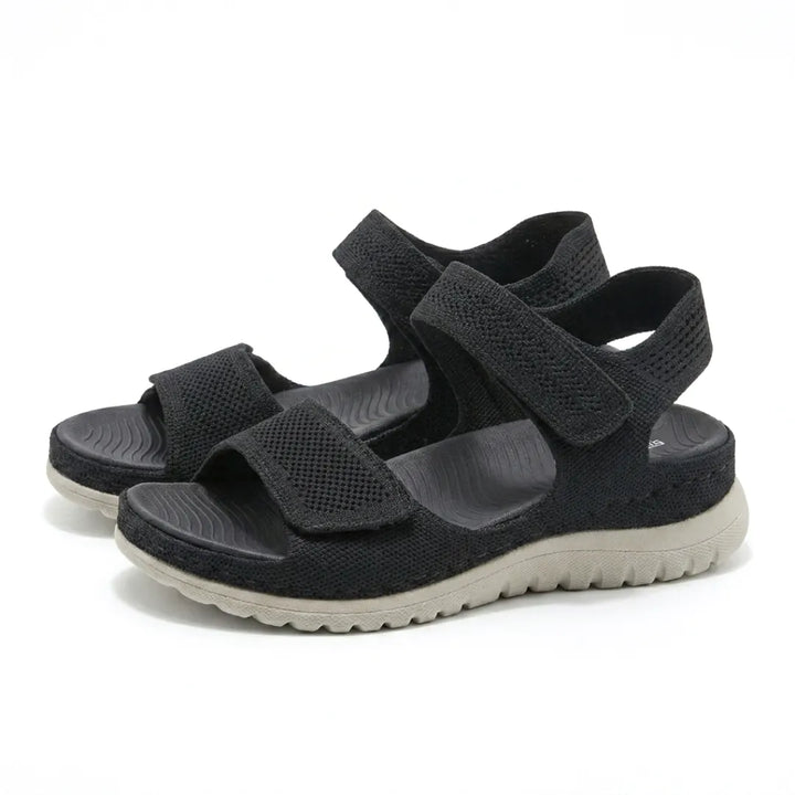 Summer women's shoes: orthopedic sandals with multi-strap adjustability.