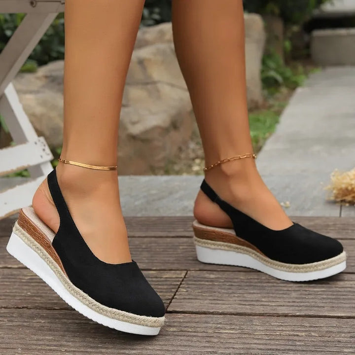 Orthopedic women's sandals with durable, non-slip sole for secure walking, offering ultimate arch and foot support.