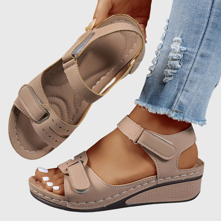 Women's comfortable stretch sandals featuring beautiful crystal detailing & superior arch support.